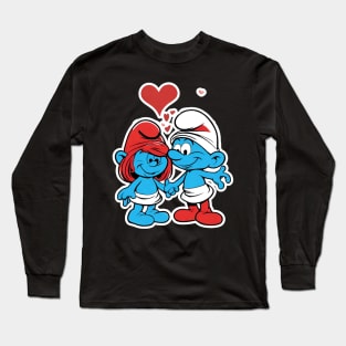 smurf in love with smurfette Long Sleeve T-Shirt